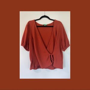 Dip Orange Wrap Shirt